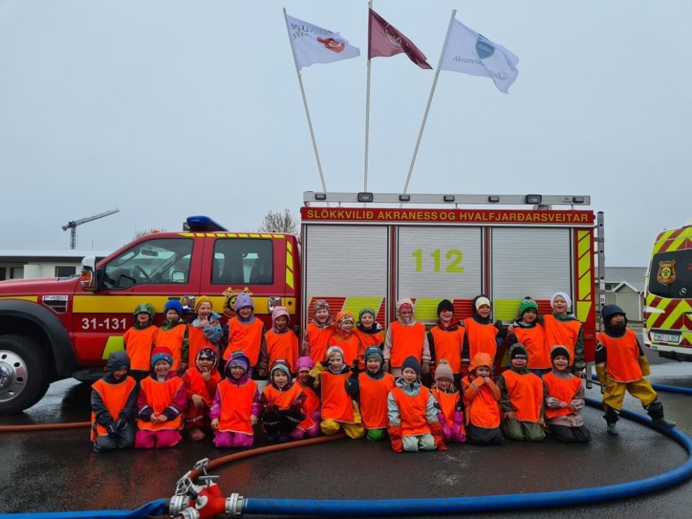 Heimsókn á slökkviliðsstöðina