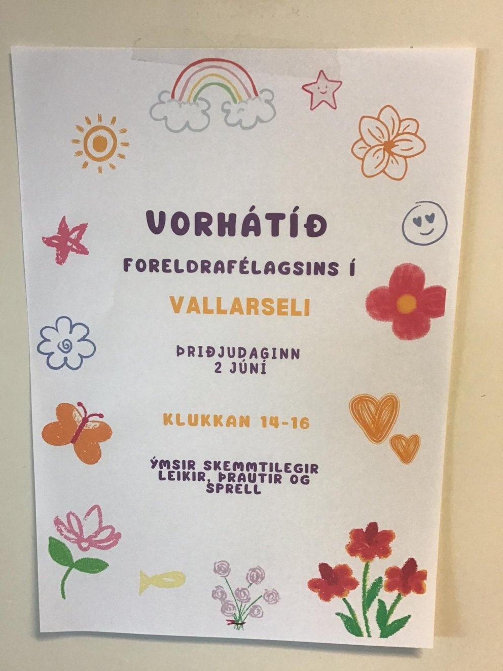 Vorhátíð foreldrfélagsins 2026
