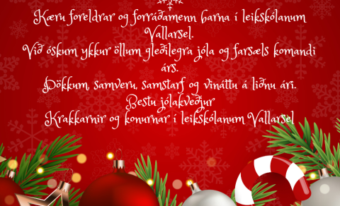Jólakveðja frá öllum í Vallarseli