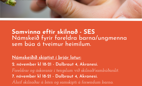 Námskeið fyrir foreldra á vegum Velferðarsviðs Akraneskaupsstaðar