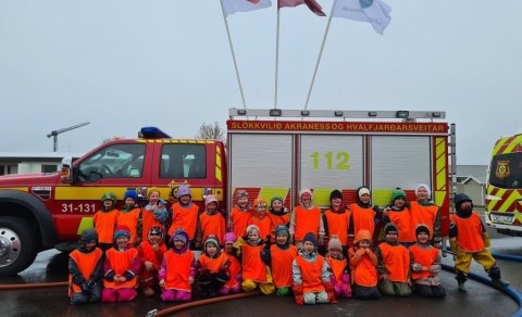 Heimsókn á slökkviliðsstöðina